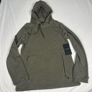 7Diamonds Restoration Performance Hoodie Olive Green Textured Mens Small